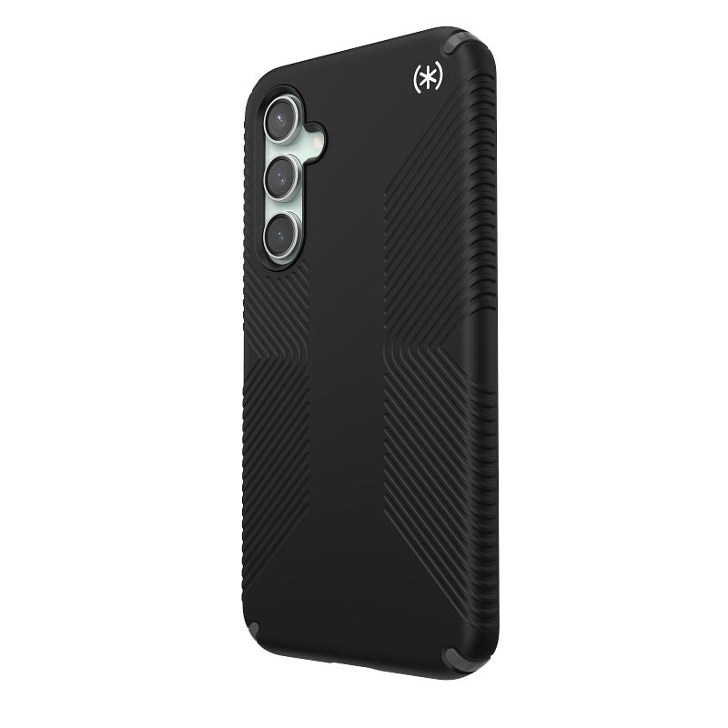 Speck Presidio2 Grip – dėklas Samsung Galaxy S23 FE (juodas/juodas/baltas)