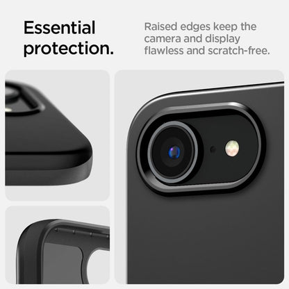 Spigen Thin Fit Mag MagSafe – dėklas, skirtas iPhone 16e (juodas)