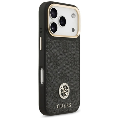 Guess 4G Strass Logo MagSafe dėklas iPhone 17 Pro (juodas)