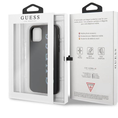 Guess dvigubas sluoksnis blizgučių dėklas – dėklas, skirtas iPhone 11 Pro Max (juoda/įvairiaspalvis)