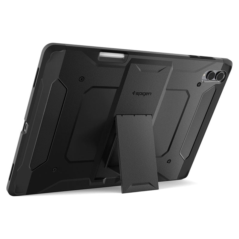Spigen Tough Armor Pro dėklas, skirtas Samsung Galaxy Tab S11 Ultra 14.6" X930 / X936B (juodos spalvos)