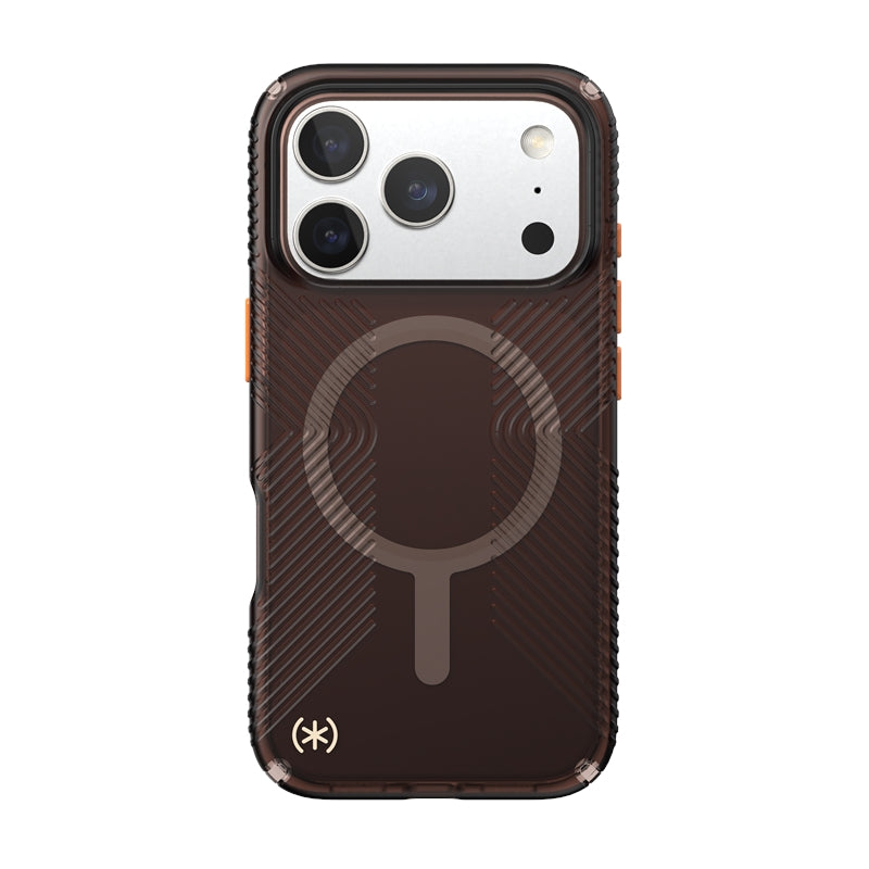 Speck Presidio Lux Grip MagSafe - iPhone 17 Pro dėklas (Luxury Shade Matte / Orange)