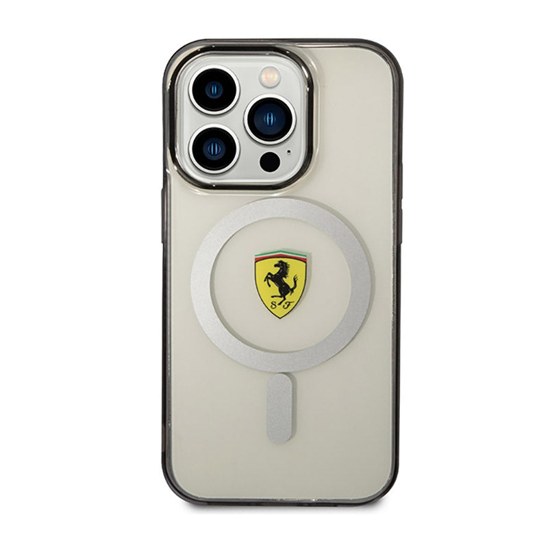Ferrari Outline Magsafe – dėklas, skirtas iPhone 14 Pro (skaidrus)