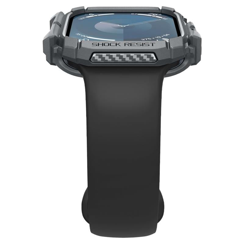 Spigen Rugged Armor - dėklas, skirtas Apple Watch 10 46 mm (tamsiai pilka)