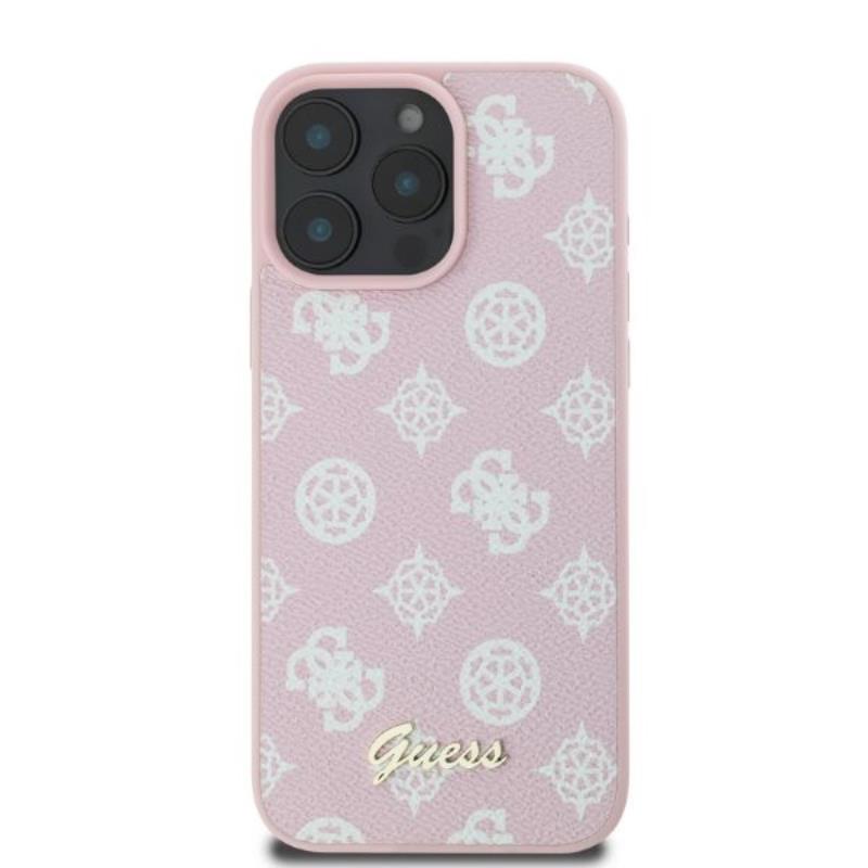 Guess Peony Script MagSafe – Dėklas iPhone 16 Pro Max (rožinis)