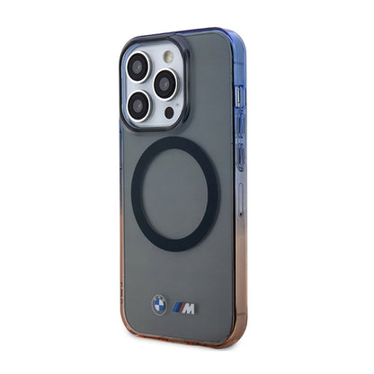 BMW Gradient Bumper MagSafe – dėklas, skirtas iPhone 14 Pro Max (pilkas)