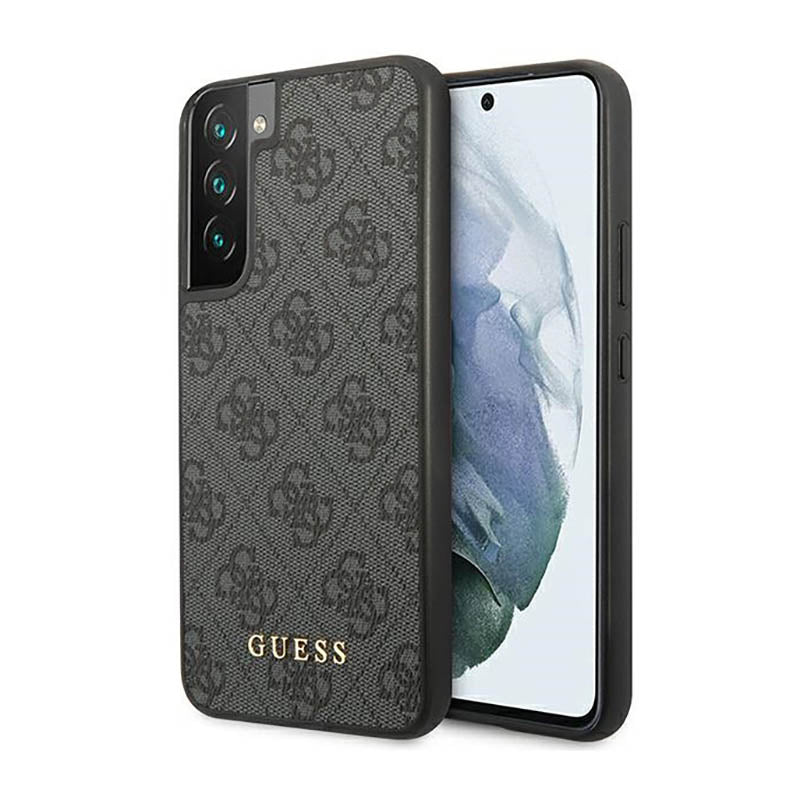 Guess 4G Metal Logo – dėklas Samsung Galaxy S23 (pilkas)