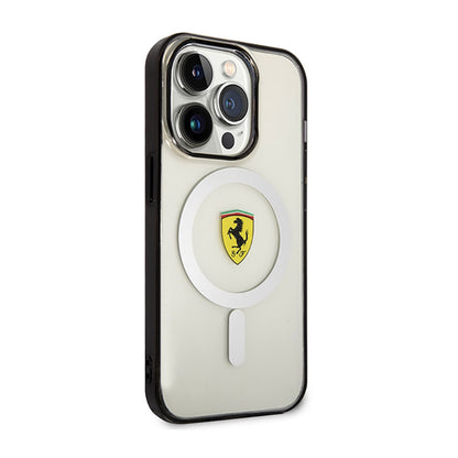 Ferrari Outline Magsafe – dėklas, skirtas iPhone 14 Pro (skaidrus)