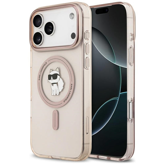 Karl Lagerfeld IML Choupette MagSafe - Dėklas, skirtas iPhone 17 Pro Max (rožinis)