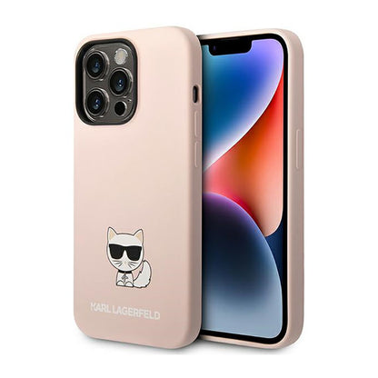 Karl Lagerfeld Choupette Body – dėklas, skirtas iPhone 14 Pro Max (šviesiai rožinė)