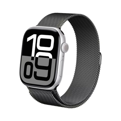 Crong Milano Steel – Nerūdijančio plieno apyrankė Apple Watch 44/45/46/49 mm (grafito spalvos)
