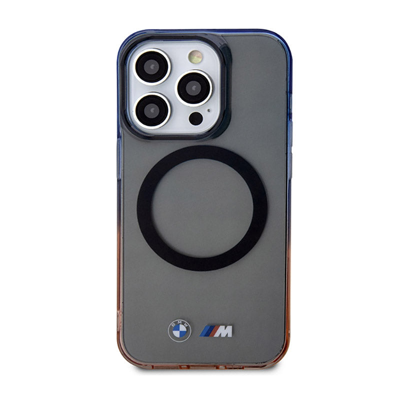 BMW Gradient Bumper MagSafe – dėklas, skirtas iPhone 14 Pro Max (pilkas)