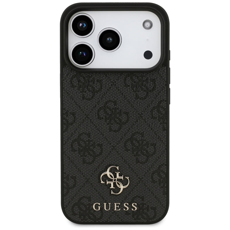 Guess 4G Small 4G ir „Classic MagSafe“ dėklas „iPhone 17 Pro“ (juodas)