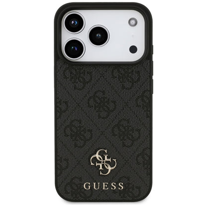 Guess 4G Small 4G ir „Classic MagSafe“ dėklas „iPhone 17 Pro“ (juodas)