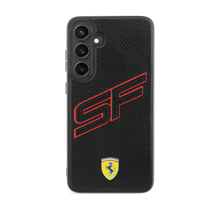Ferrari Big SF Perforated – dėklas Samsung Galaxy S24+ (juodas)