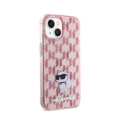 Karl Lagerfeld Monogram Choupette – „iPhone 15“ dėklas (rožinis)