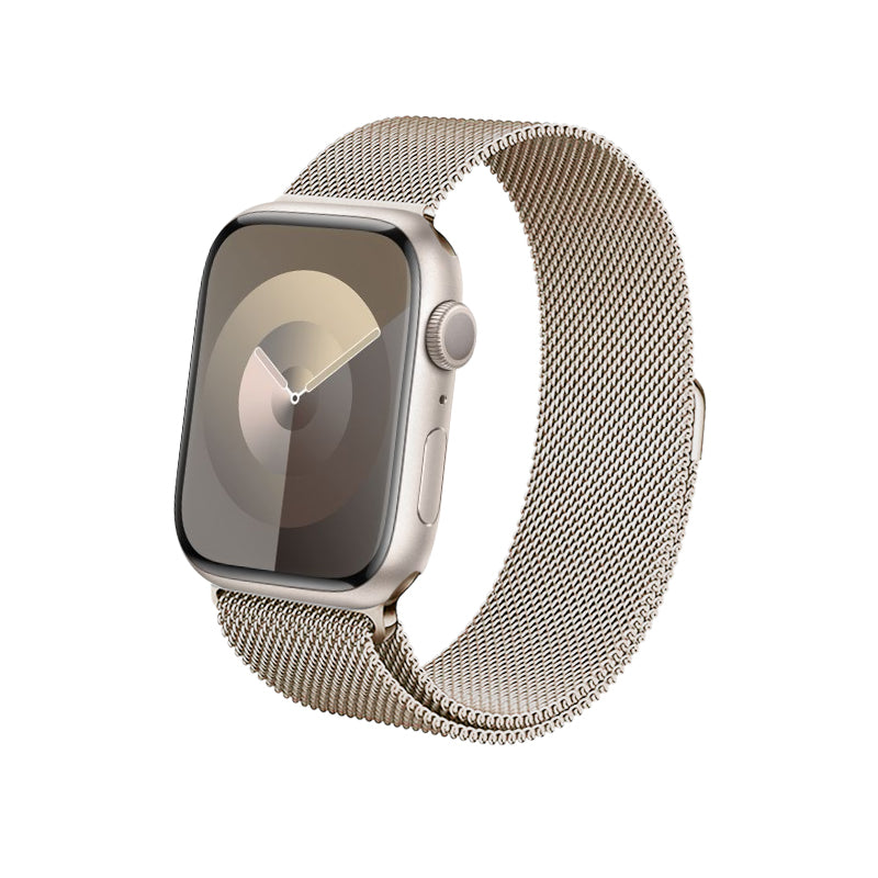 Crong Milano Steel – nerūdijančio plieno apyrankė Apple Watch 38/40/41/42 mm (šampano spalvos)