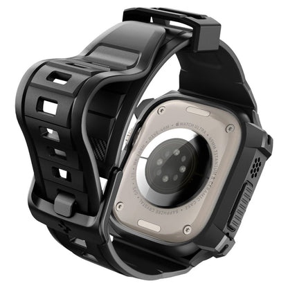 Spigen Rugged Armor Pro dėklas – apyrankė su dėklu, skirta Apple Watch Ultra 49 mm (juoda)