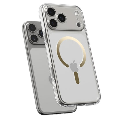 Spigen Ultra Hybrid Mag MagSafe - Dėklas, skirtas iPhone 17 Pro Max (Skaidrus/Auksinis)