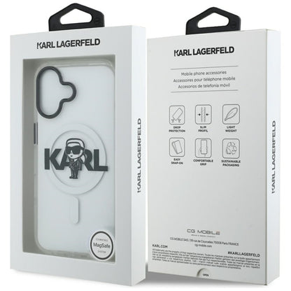 Karl Lagerfeld IML Karl Sketch Logo MagSafe - dėklas iPhone 17 (Skaidrus)