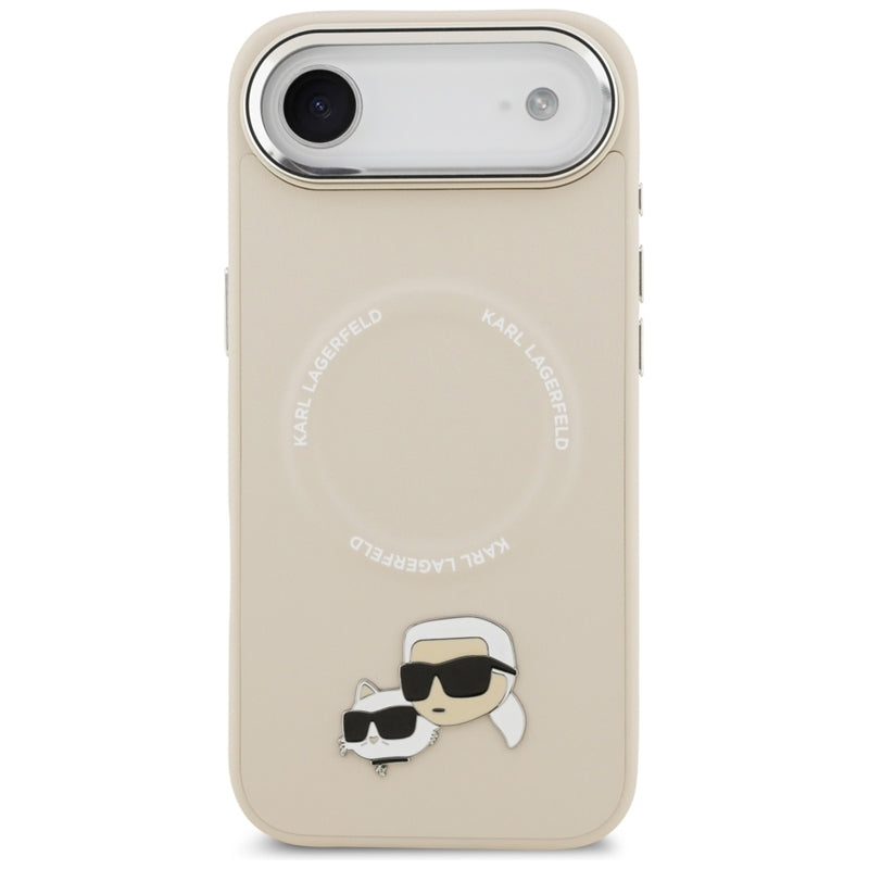 Karl Lagerfeld Karl & Choupette Sagės MagSafe dėklas iPhone Air (smėlio spalvos)