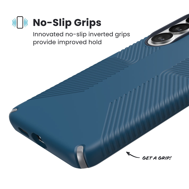 Speck Presidio2 Grip Magnet - Samsung Galaxy S26+ MagSafe dėklas (Deep Sea/Silver Metallic/Spell Blue)