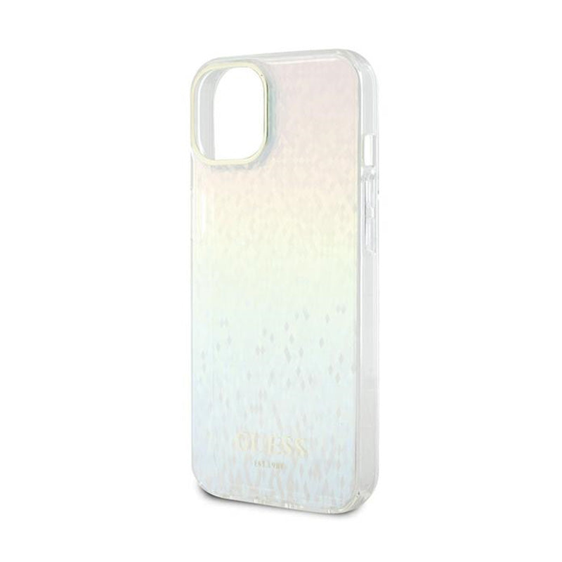 Guess IML Faceted Mirror Disco Iridescent – dėklas iPhone 12 / iPhone 12 Pro (vaivorykštės)