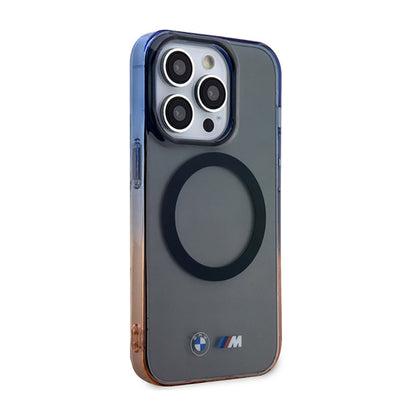 BMW Gradient Bumper MagSafe – dėklas, skirtas iPhone 14 Pro Max (pilkas)
