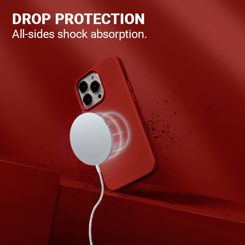 Crong Color Cover magnetinis dėklas, skirtas iPhone 13 Pro Max (raudonas)