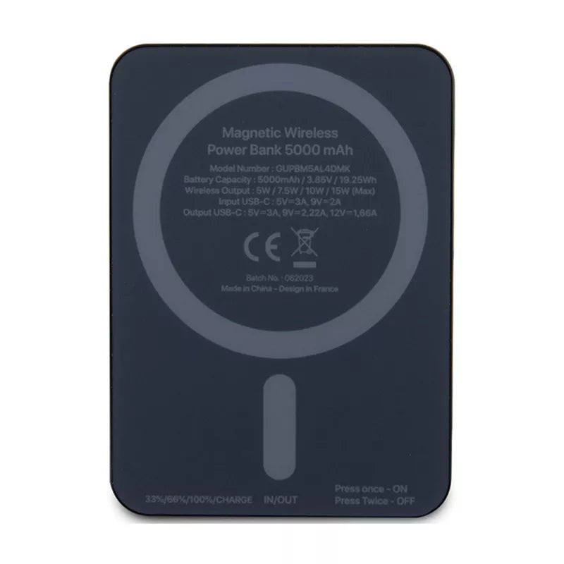 Mercedes Stars Pattern MagSafe – indukcinis maitinimo blokas 5000 mAh 15W MagSafe (juodas)