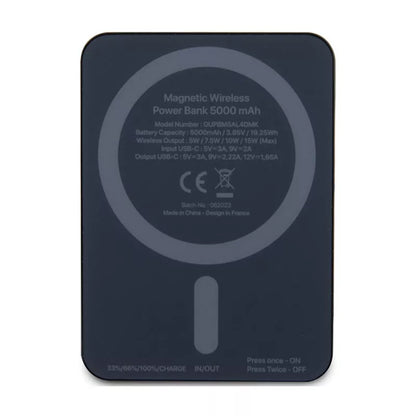 Mercedes Stars Pattern MagSafe – indukcinis maitinimo blokas 5000 mAh 15W MagSafe (juodas)