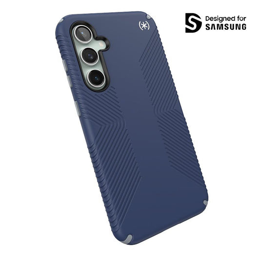 Speck Presidio2 Grip – dėklas skirtas Samsung Galaxy S23 FE (pajūrio mėlyna/juoda/balta)