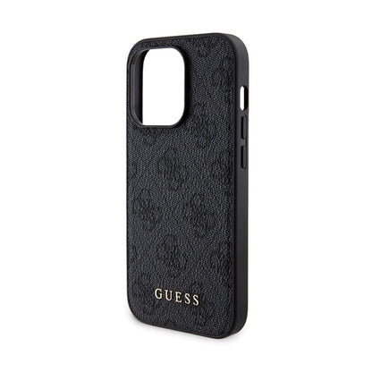 Guess Bundle Pack MagSafe 4G Metal Gold Logo - dėklo komplektas + Power Bank 5000mAh MagSafe iPhone 14 Pro Max (juodas)