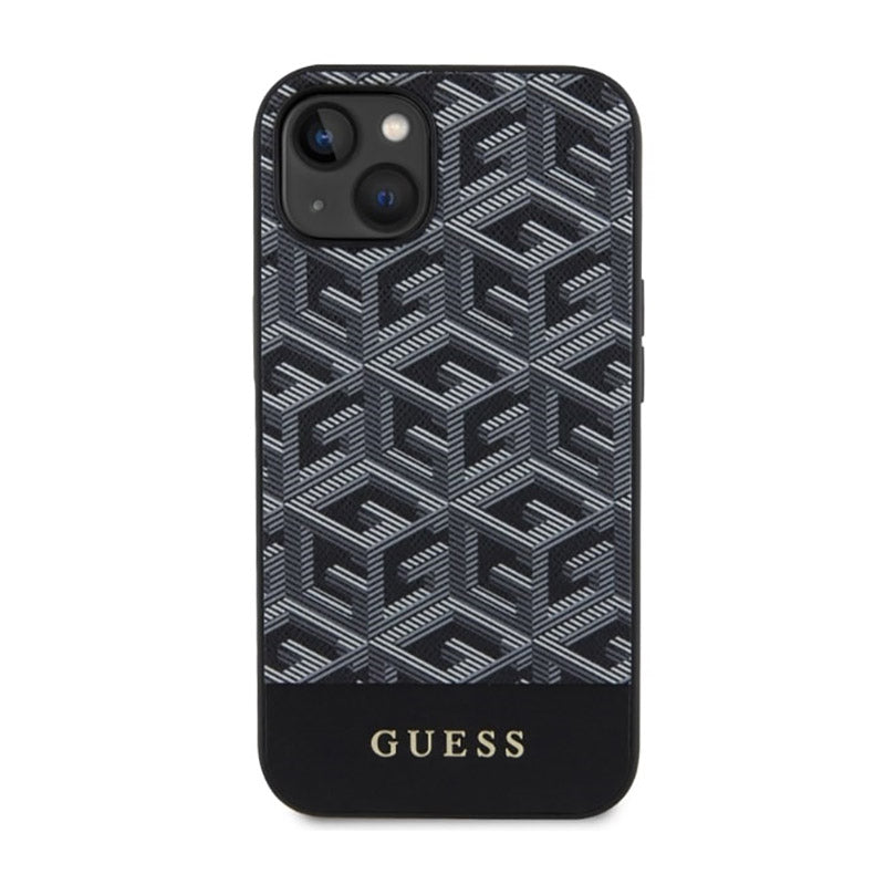 Guess GCube Stripes MagSafe – dėklas iPhone 14 Plus (juodas)