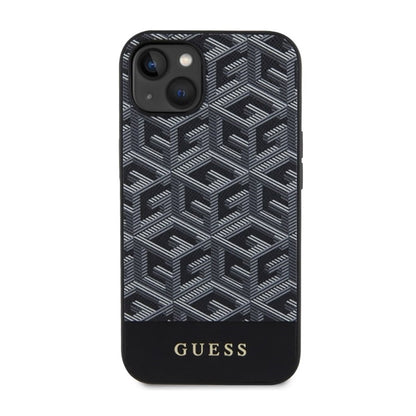 Guess GCube Stripes MagSafe – dėklas iPhone 14 Plus (juodas)
