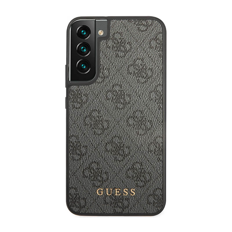 Guess 4G Metal Logo – dėklas Samsung Galaxy S23 (pilkas)