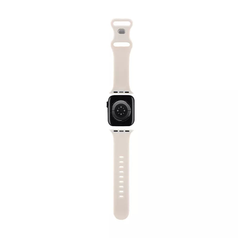 Hello Kitty silikoninės apyrankės „Graffiti“ – dirželis „Apple Watch“ 38/40/41 mm (smėlio spalvos)