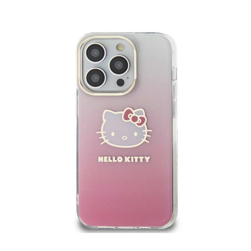 Hello Kitty IML gradiento elektrop katės galva – „iPhone 14 Pro Max“ dėklas (rožinis)