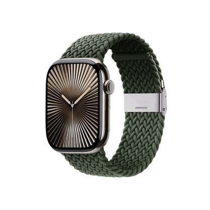 Crong Wave Band – Pintinė apyrankė skirta Apple Watch 44/45/46/49 mm (žalia)