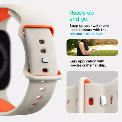 Spigen Nano Pop – Dirželis Apple Watch 44/45/46/49 mm (Oranžinis smėlio)