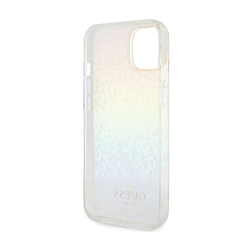 Guess IML Faceted Mirror Disco Iridescent – dėklas iPhone 12 / iPhone 12 Pro (vaivorykštės)