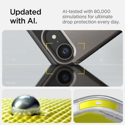 Spigen Tough Armor Mag MagSafe – dėklas iPhone 16e (švininė spalva)