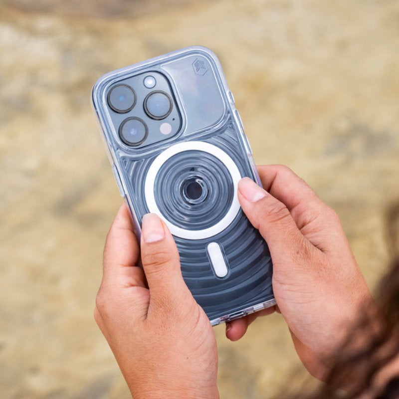 STM Reawaken Ripple MagSafe - Dėklas, skirtas „iPhone 15“ (juoda / „Atlantic“)