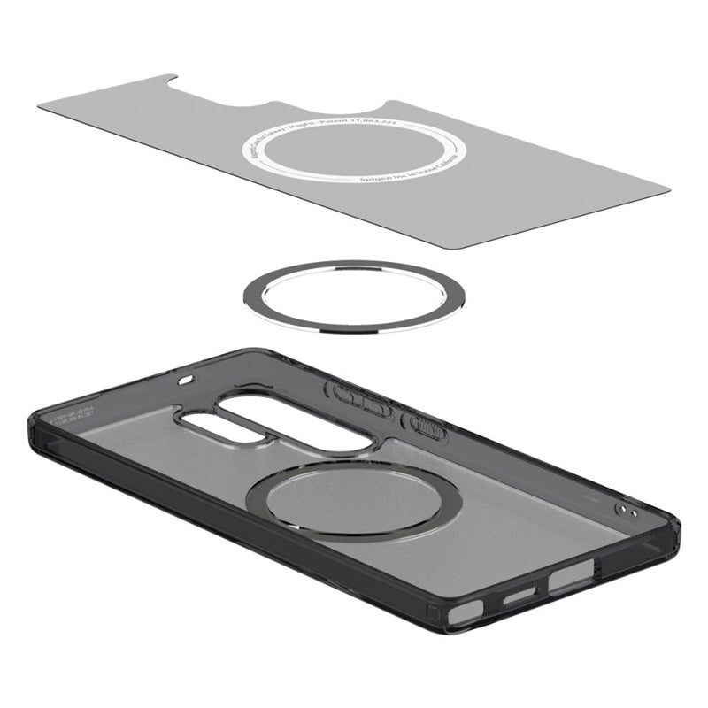 Spigen Ultra Hybrid Mag MagSafe – dėklas, skirtas „Samsung Galaxy S25 Ultra“ (Frost Black)