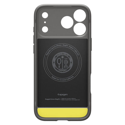Spigen Rugged Armor Mag MagSafe – dėklas iPhone 17 Pro (pilkos spalvos)