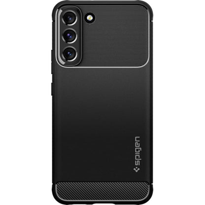 Spigen Rugged Armor - dėklas skirtas Samsung Galaxy S22 (juodas)