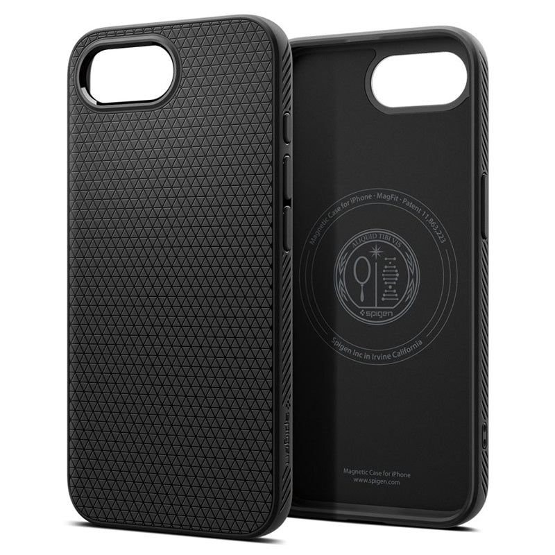 Spigen Liquid Air Mag MagSafe - dėklas iPhone 16e (matinė juoda)