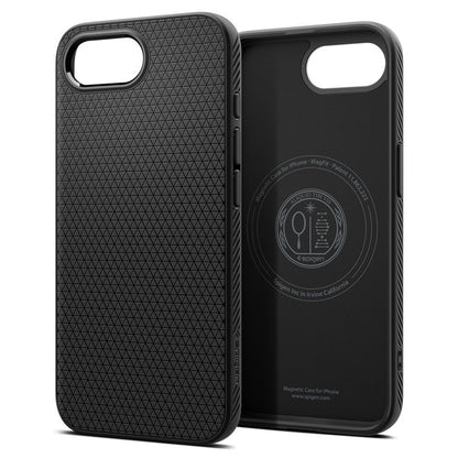 Spigen Liquid Air Mag MagSafe - dėklas iPhone 16e (matinė juoda)