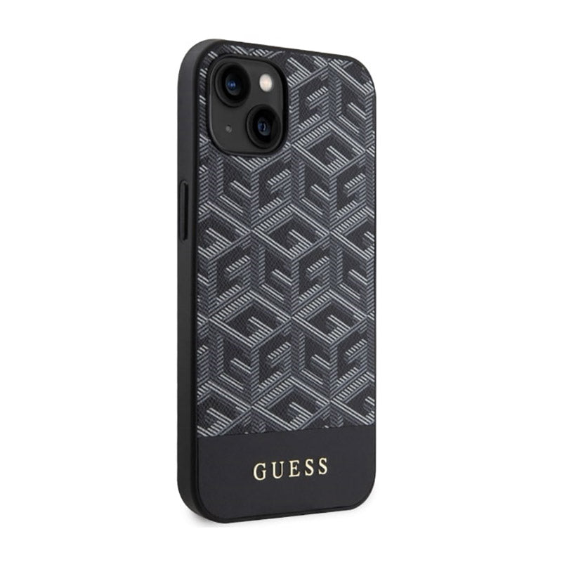 Guess GCube Stripes MagSafe – dėklas iPhone 14 Plus (juodas)