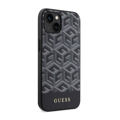 Guess GCube Stripes MagSafe – dėklas iPhone 14 Plus (juodas)